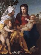 Andrea del Sarto, THe Madonna and Child with Saint Elzabeth and Saint John the Baptist